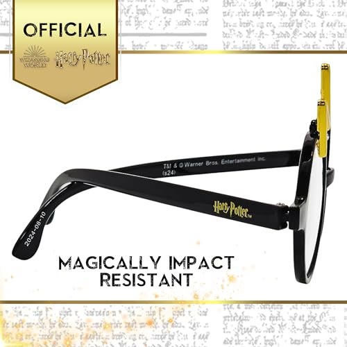 Sun-Staches SunStaches Official Harry Potter Glasses for Kids Wizarding World Costume Accessory Black Frames with Magical Lightning Bolt Scar One Size Fits Most Kids - Image 5