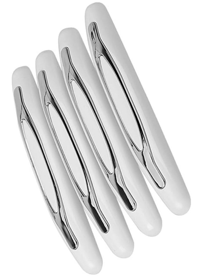 مخطوطات 4 قطع من شريط السيارة المضاد للخدش، ملصق حماية حافة باب السيارة العالمي المضاد للخدش (أبيض) - Image 1