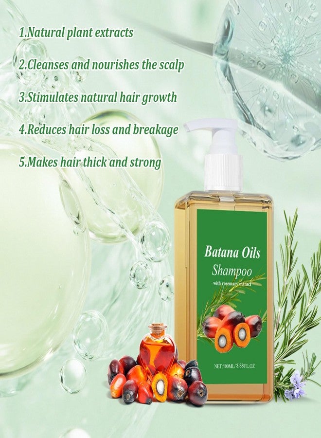 Juefesi Batana Oil Shampoo,3.38 oz Batana Rosemary Oil Shampoo De Batana Para La Caida Del Cabello, Nourishes and Regenerates Hair-Soft and Fluffy for Men & Women - Image 2