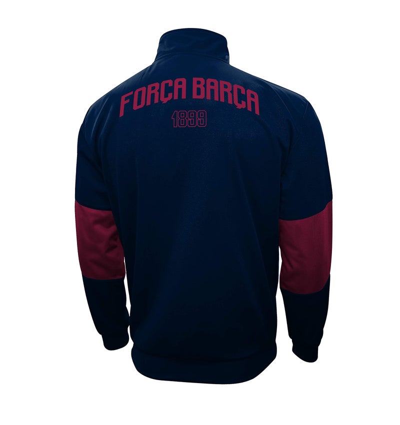 Icon Sports Officially Licensed FC Barcelona Soccer Track Jacket - Unisex Adult - FCB49TJ Navy M - Image 2