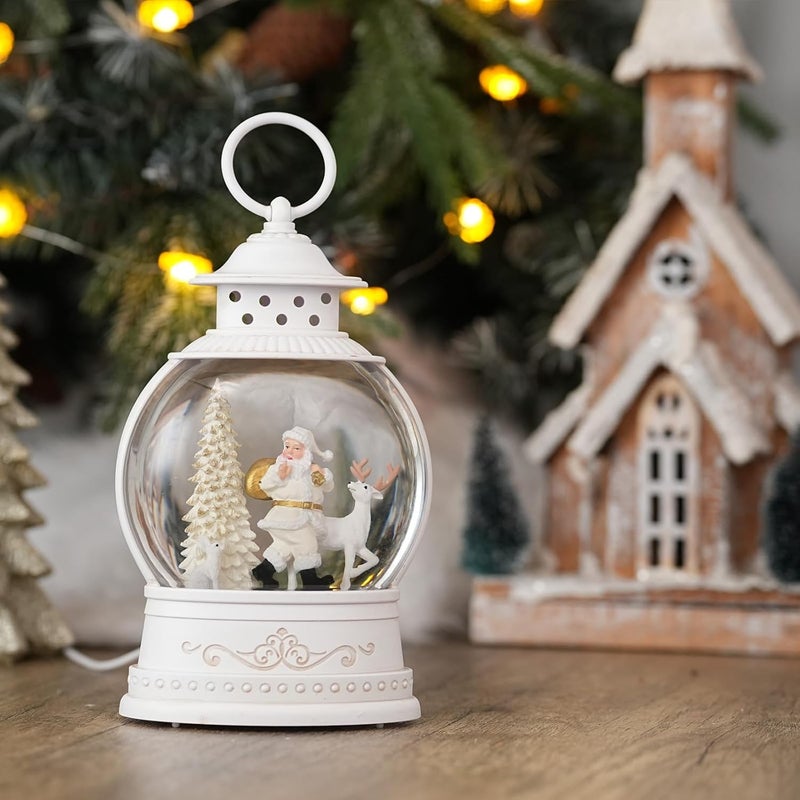 PestiLite Christmas Snow Globes with Music, Santa Deer Lighted Christmas Lantern with 6h Timer, USB or Battery Operated Festival Decoration Gifts - Image 5