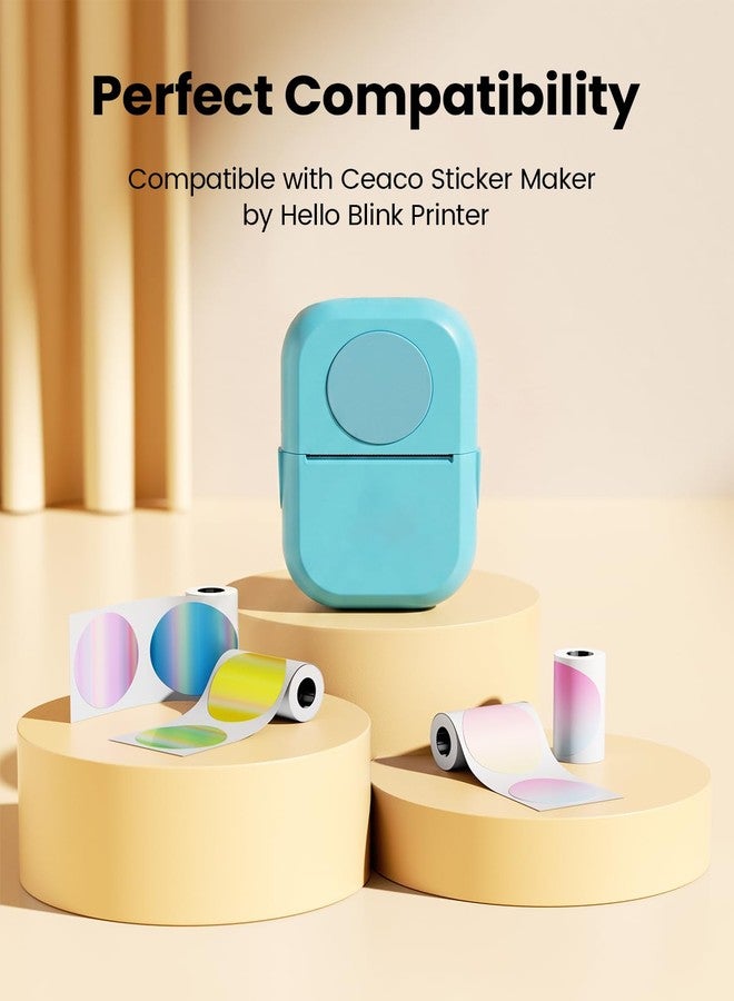 odolpin 2 roll Compatible with Hello Blink Sticker Maker Refill Pack,55 Labels/Roll,Makes 110 Custom Stickers,50mmx50mm(1.97"x1.97"), Fun DIY Craft Kit for Kids Ages 8+ - Image 2