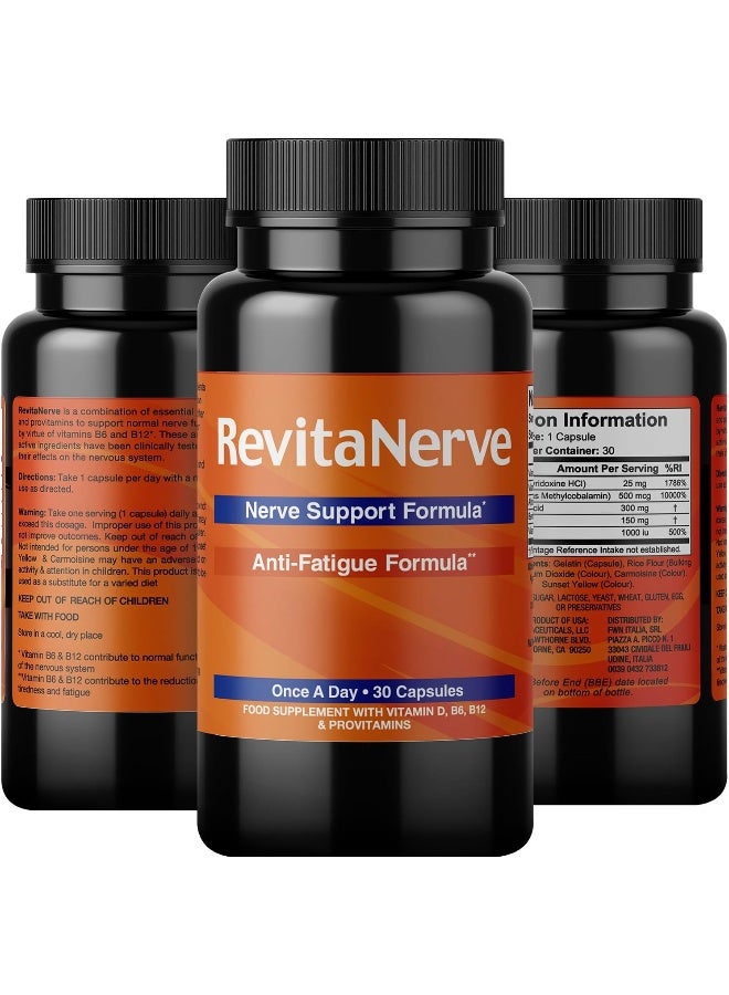 RevitaNerve Once-per-Day Nerve Support Neuropathy Food Supplement, UK Compliant - Image 2