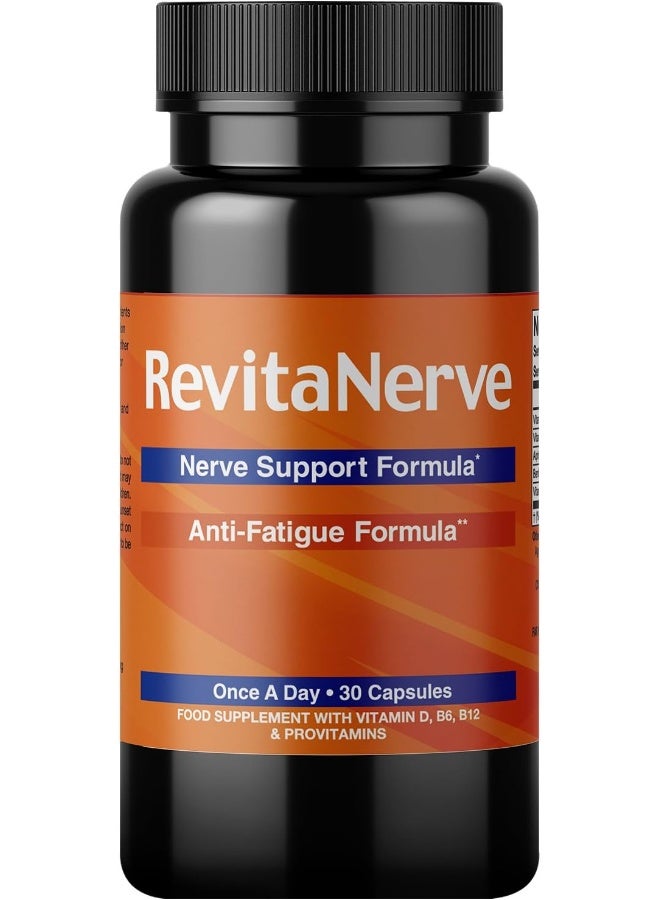 RevitaNerve Once-per-Day Nerve Support Neuropathy Food Supplement, UK Compliant - Image 1