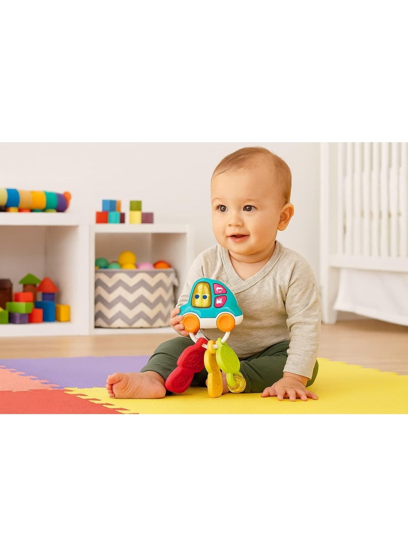 Hola Smart Musical Car Keychain Toy for Babies – Baby Rattle, Teether & Light Up with Sound Effects, Flashing Lights – Learning Infant Toys for 9 Months+ – Toddler Baby Boy Girl Gift - Image 2