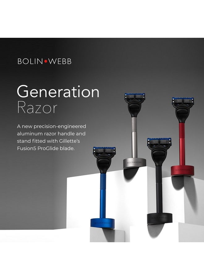 Bolin Webb Olin Webb Razor And Stand Fitted With Gillette Fusion5 Blade (Black)  - Image 3