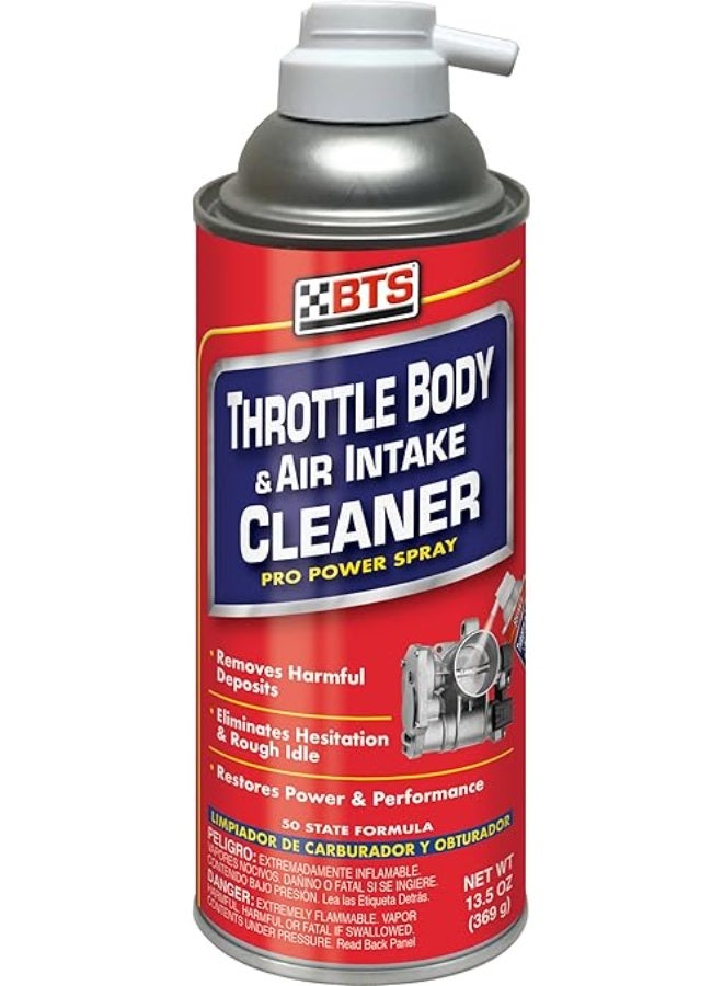 BTS Throttle Body & Air Intake Cleaner Spray 435 ml  Removes Carbon, Gum & Varnish | Fast Drying Fuel System Cleaner | Restores Engine Performance & Smooth Idle - Image 1