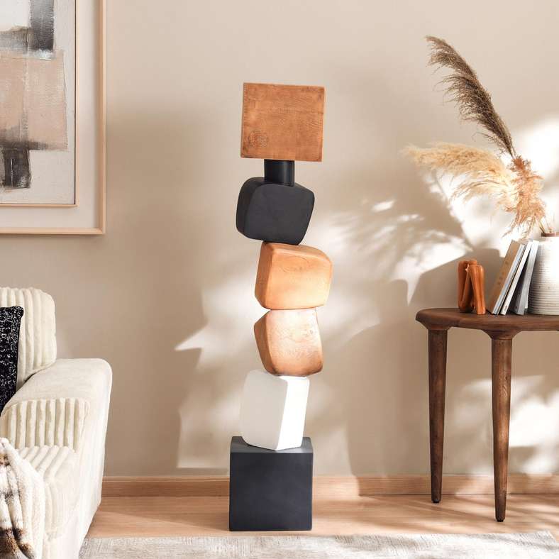 Pan Home Organic Modern Tall Sculpture - Natural - Image 2