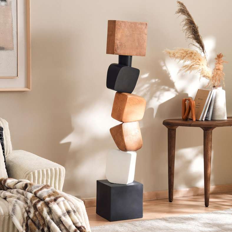Pan Home Organic Modern Tall Sculpture - Natural - Image 1