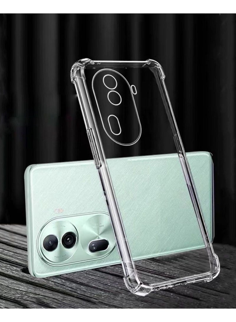 Techie جراب خلفي شفاف وواقي لهاتف Oppo Reno 11 5G مصنوع من مادة TPU مع حماية لعدسة الكاميرا - Image 2