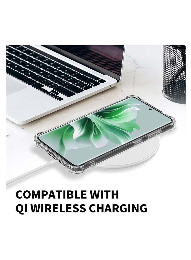 Techie جراب خلفي شفاف وواقي لهاتف Oppo Reno 11 5G مصنوع من مادة TPU مع حماية لعدسة الكاميرا - Image 4