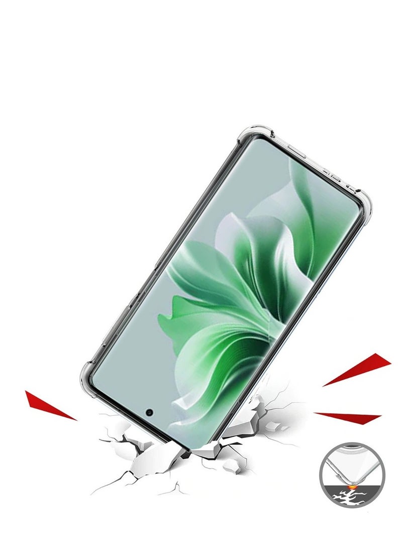 Techie جراب خلفي شفاف وواقي لهاتف Oppo Reno 11 5G مصنوع من مادة TPU مع حماية لعدسة الكاميرا - Image 3