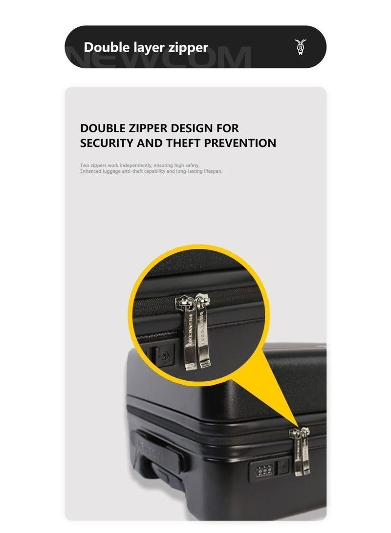 NEWCOM Single Hardside Spinner 4 Wheels Cabin Trolley Luggage With TSA Lock 18 Inches NEWCOM - Image 2