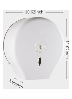 NIBEMINENT Wall Mounted Paper Towel Dispenser White 28 x 13 27cm  - Image 3