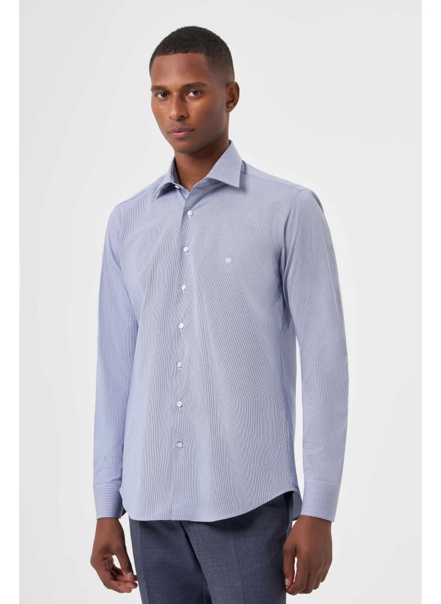 Bisse Men's Regular Fit Classic Shirt Navy GM23K232031_D39