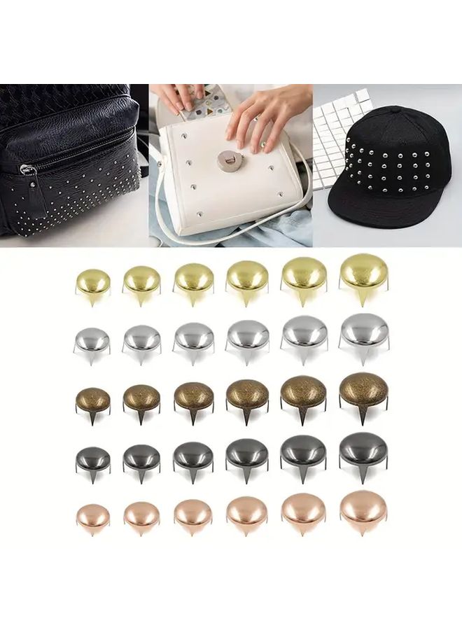 6mm Silvery Metal Grommets 100pcs Round Four Hole Rivets For Crafts DIY Projects - Image 1