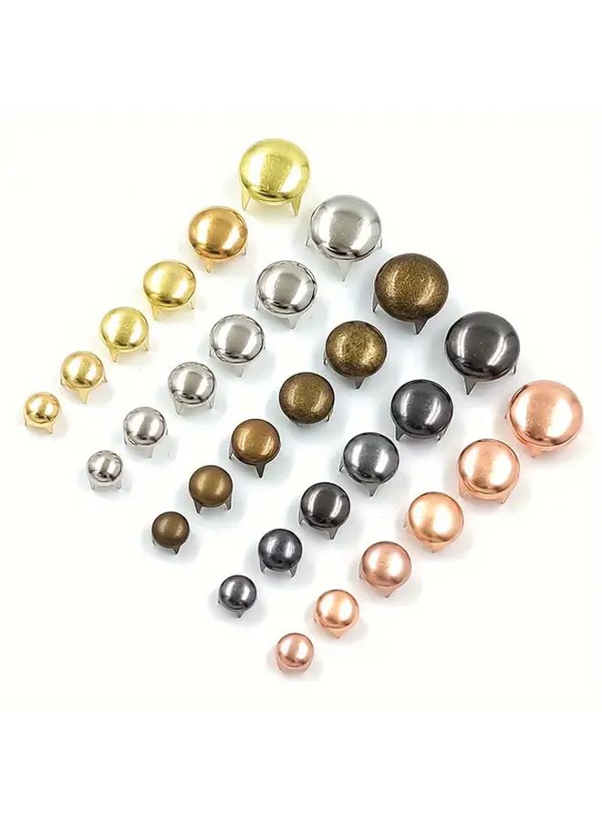 6mm Silvery Metal Grommets 100pcs Round Four Hole Rivets For Crafts DIY Projects - Image 4