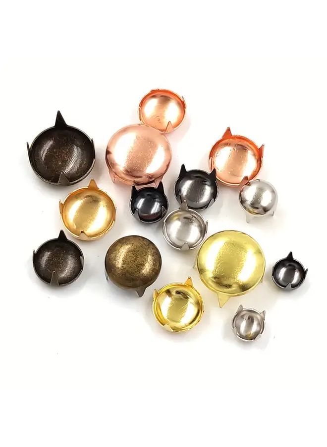6mm Silvery Metal Grommets 100pcs Round Four Hole Rivets For Crafts DIY Projects - Image 3