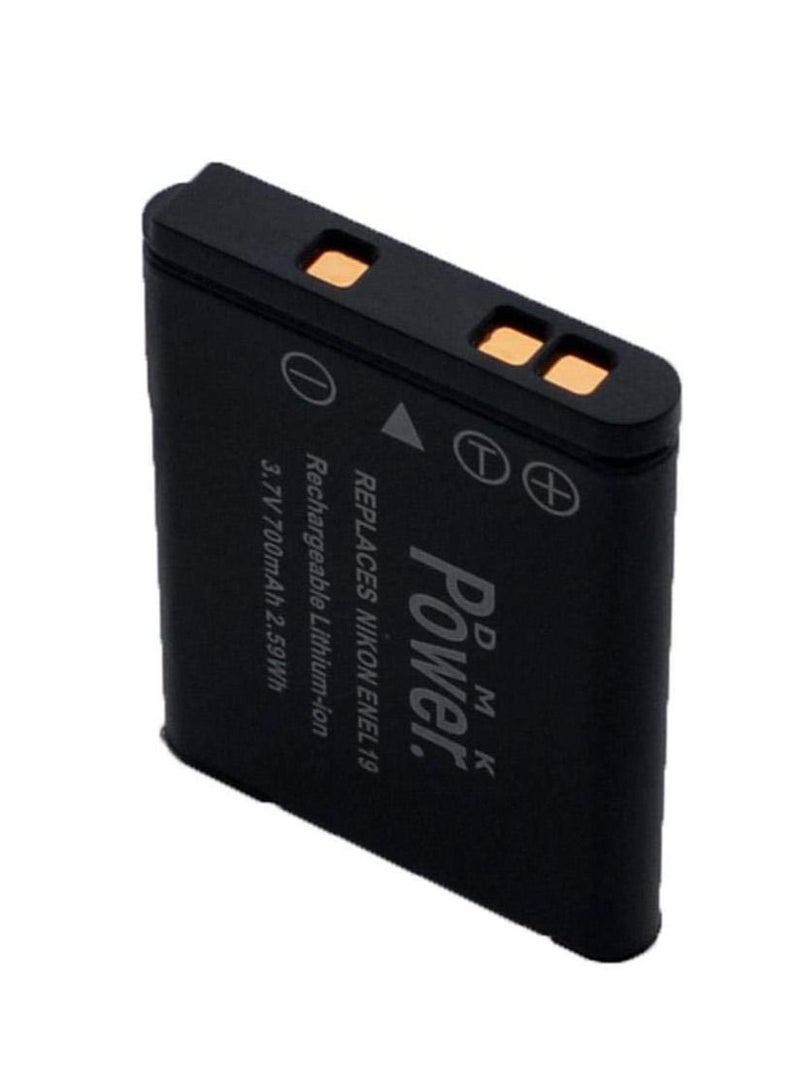 DMK Power EN-EL19 700mAh Camera Battery with TC600C Battery Charger Compatible with Nikon Coolpix S2500/ S3100/ S4100/ 3200 Etc Cameras - Image 4