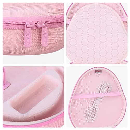 BOVKE Hard Carrying Case with Sleep Mode for Apple AirPods Max Wireless Over-Ear Headphones, AirPods Max Protective Portable Storage Bag with Mesh Pocket for Headphone Accessories, Pink - Image 5