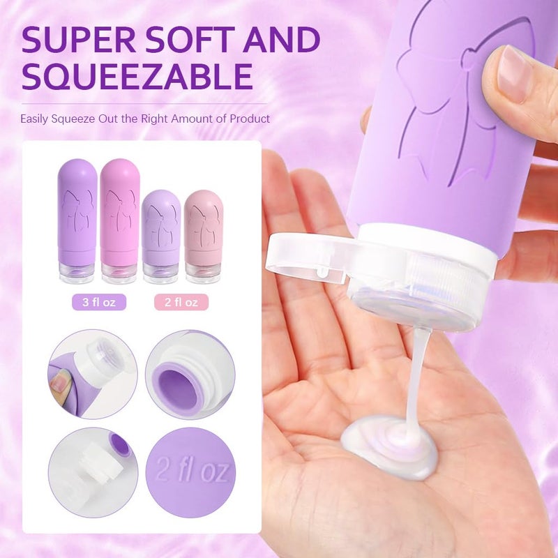 M'AYCREATE MAYCREATE® 16pc Travel Bottle Kit, 60/90ml Silicone Travel Bottles, Leak-Proof, TSA Compliant, BPA-Free, Cream Jars, Spray Bottle, Toiletries Bottle for Shampoo, Lotion, Dispenser - Image 4