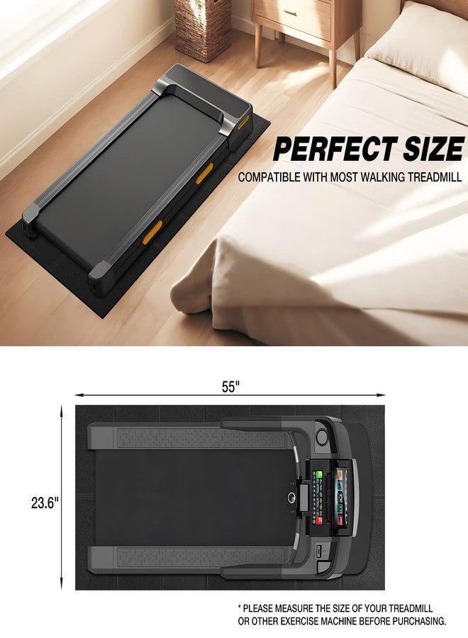 YGKATING Walking Pad Mat for Carpet, Treadmill Mat for Hardwood Floor, 55"x23.6" High Density, 1/4 Thickness, Non-Slip, Foldable, Floor Protection for Treadmill pad, Elliptical, Bike, Noise Shock Absorption - Image 5