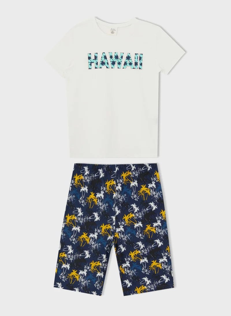 DeFacto Kids Hawaii Pyjama Set