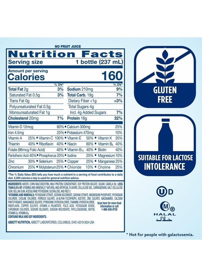 High Protein Strawberry Nutrition Shake, 24 Pack