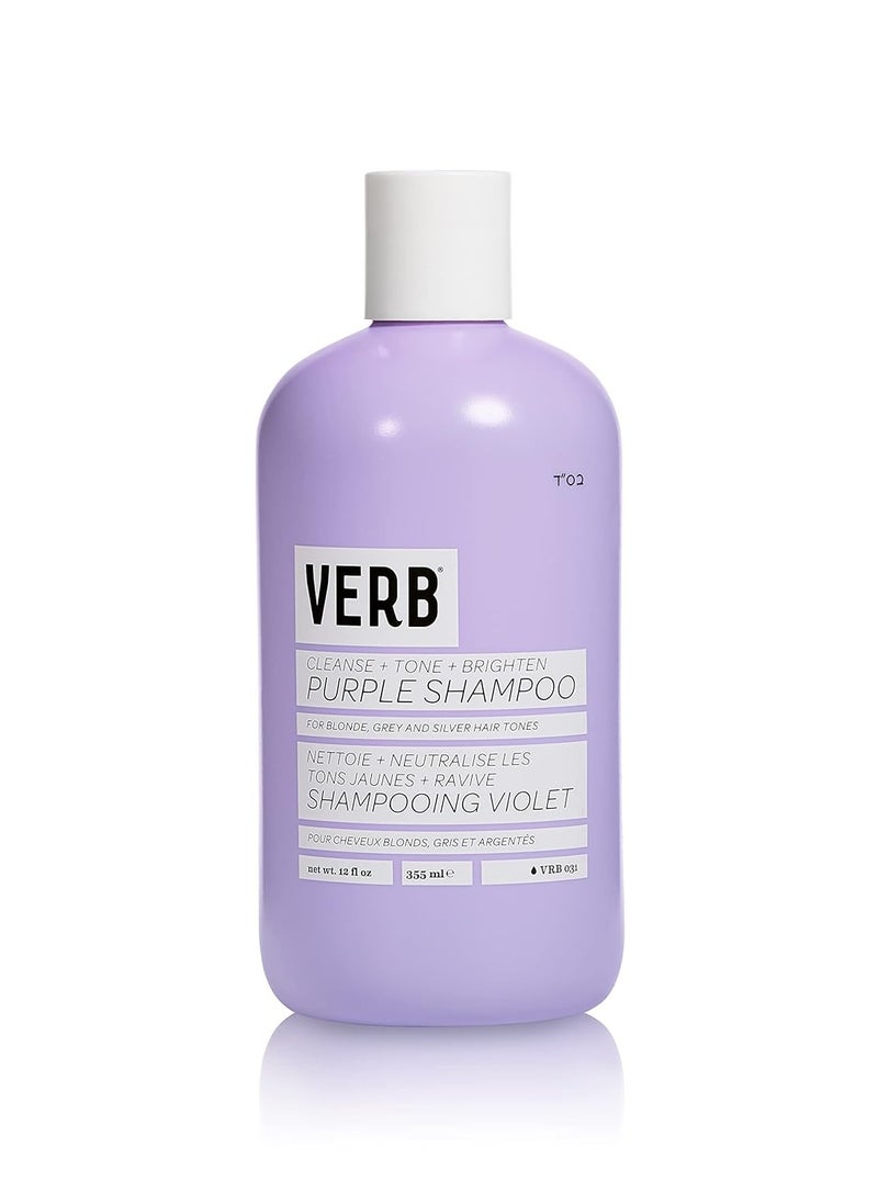 verb - VERB Purple Shampoo - Vegan Toning Shampoo for Blonde, Grey and Silver Hair - Free of Harmful Sulfates and Paraben - Purple Color Corrector to Reduce Yellow Brassy Tones - Image 1