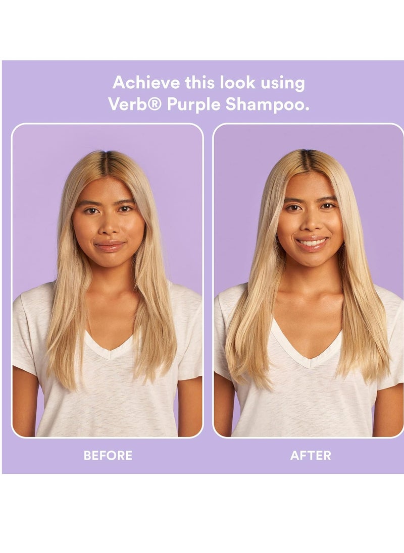 verb - VERB Purple Shampoo - Vegan Toning Shampoo for Blonde, Grey and Silver Hair - Free of Harmful Sulfates and Paraben - Purple Color Corrector to Reduce Yellow Brassy Tones - Image 1
