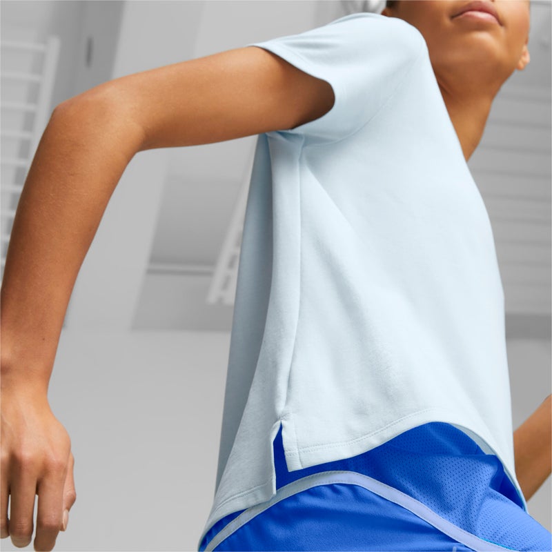 PUMA RUN FAVOURITE Heather Womens Blue Running T-shirt - Image 3