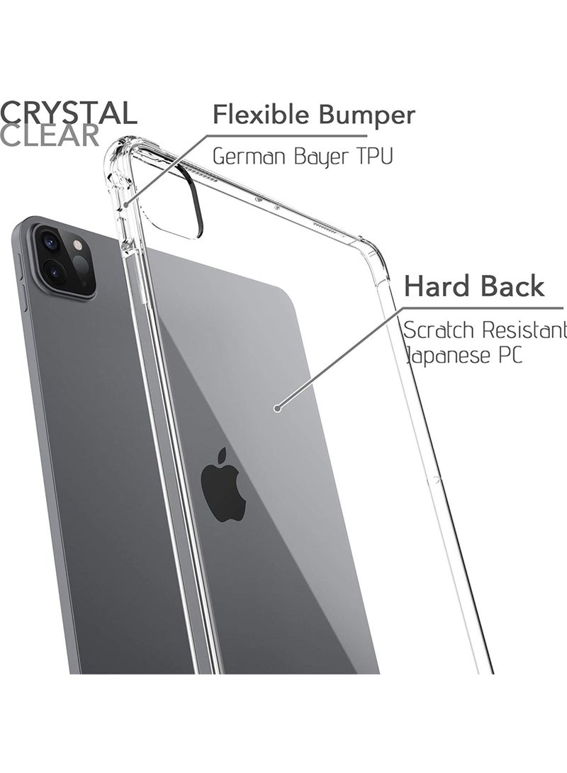 Rock Pow Compatible with iPad Pro 11 Inch Case (2022/2021/2020/2018)  Cover Clear Transparent Cover TPU Soft Anti–Fall Anti -Collision for iPad Pro 11 Inch 4th Generation 2022 / 3rd Gen 2021 Clear - Image 2