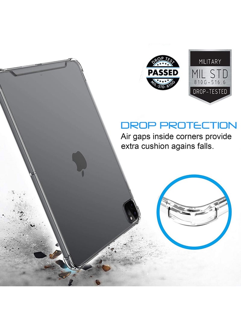 Rock Pow Compatible with iPad Pro 11 Inch Case (2022/2021/2020/2018)  Cover Clear Transparent Cover TPU Soft Anti–Fall Anti -Collision for iPad Pro 11 Inch 4th Generation 2022 / 3rd Gen 2021 Clear - Image 3