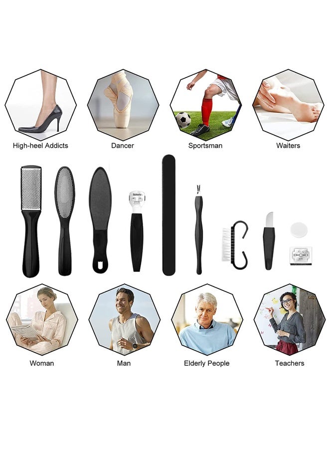 10 في 1 القدم إصلاح مجموعة, القدم إصلاح أداة سبا مجموعة, الفولاذ المقاوم للصدأ القدم الرعاية مجموعة, القدم قشرة القدم إصلاح مجموعة, القدم ملف مجموعة, القدم إزالة Callum جهاز (أسود) - Image 5