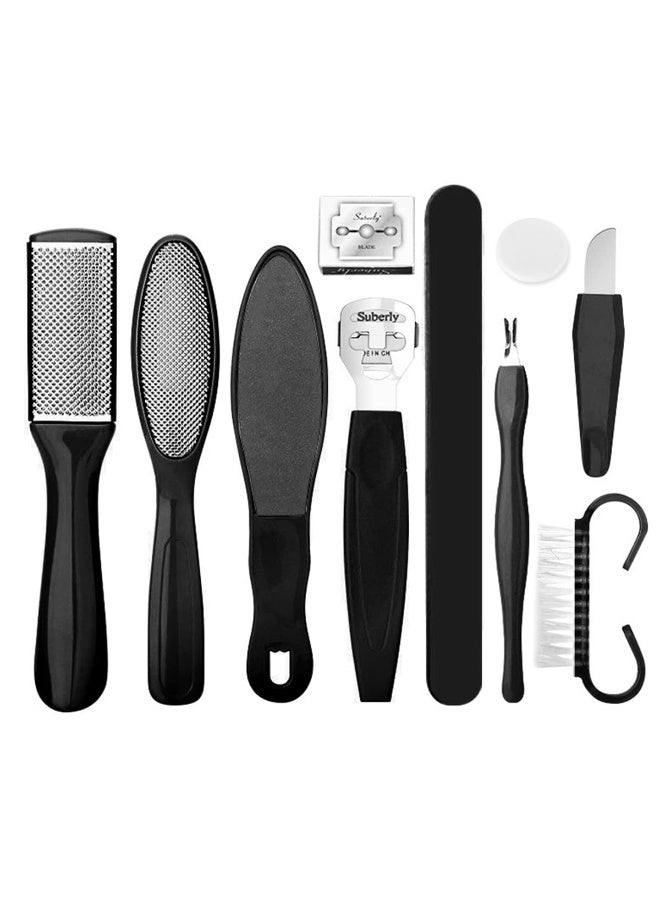 10 في 1 القدم إصلاح مجموعة, القدم إصلاح أداة سبا مجموعة, الفولاذ المقاوم للصدأ القدم الرعاية مجموعة, القدم قشرة القدم إصلاح مجموعة, القدم ملف مجموعة, القدم إزالة Callum جهاز (أسود) - Image 1