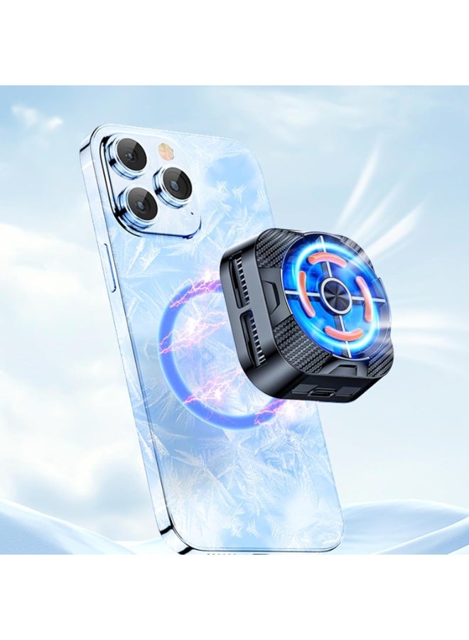 Magnetic Cell Phone Cooler X79 , RGB Phone Cooling Fan, Portable Lightweight Radiator with Large Cooling Area, Semiconductor Heat Dissipation, Low Noise, Universal for Phones & Tablets - Image 4