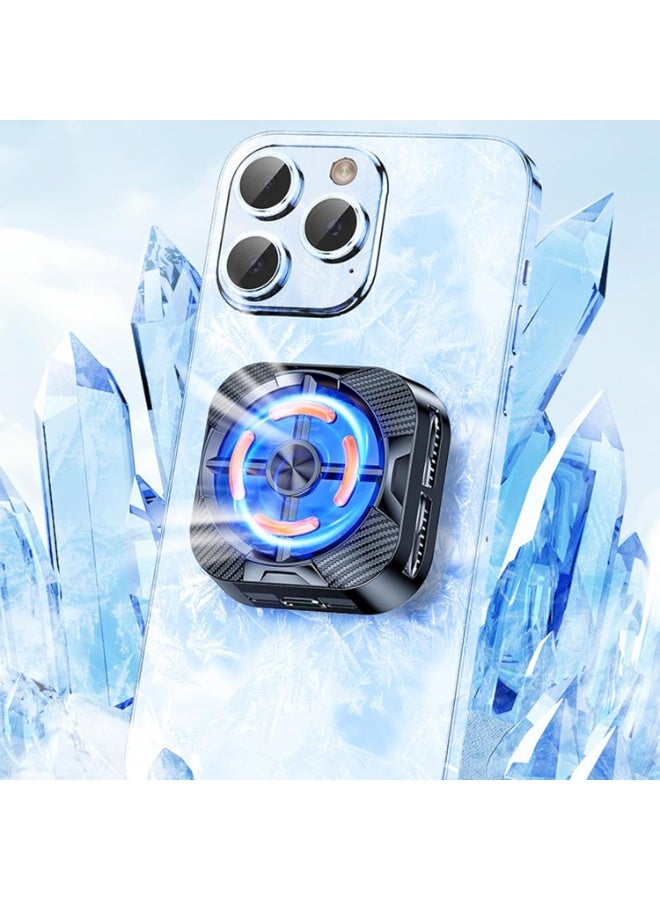 Magnetic Cell Phone Cooler X79 , RGB Phone Cooling Fan, Portable Lightweight Radiator with Large Cooling Area, Semiconductor Heat Dissipation, Low Noise, Universal for Phones & Tablets - Image 5