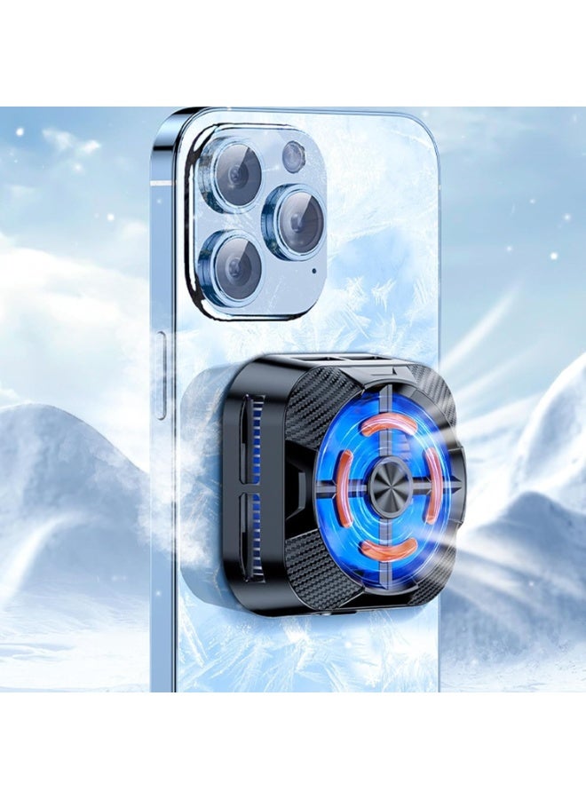 Magnetic Cell Phone Cooler X79 , RGB Phone Cooling Fan, Portable Lightweight Radiator with Large Cooling Area, Semiconductor Heat Dissipation, Low Noise, Universal for Phones & Tablets - Image 2