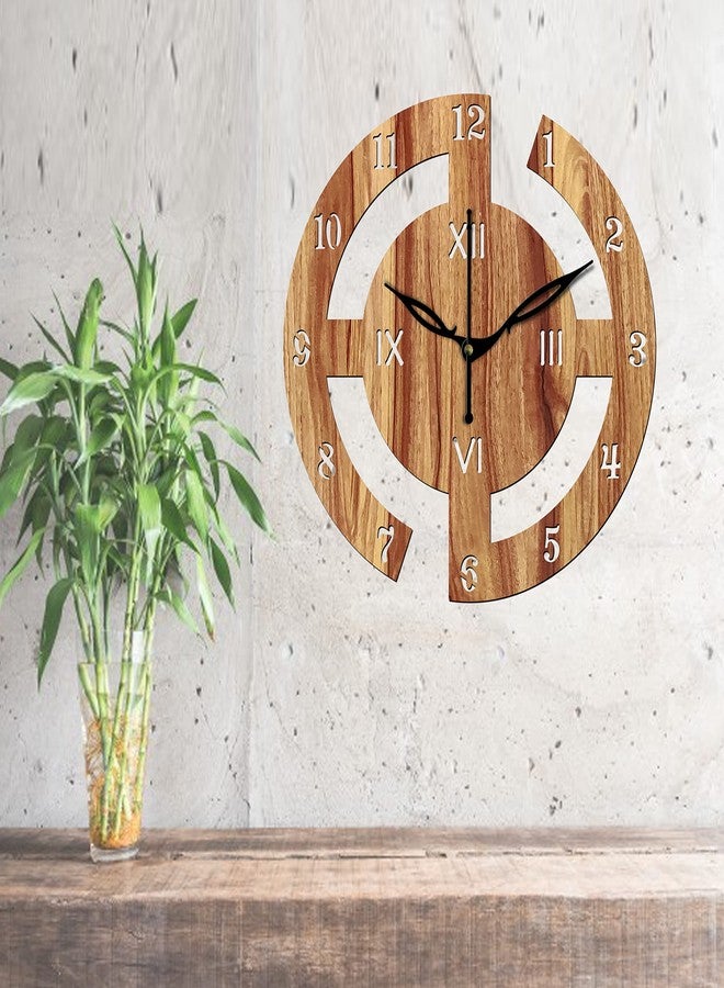 Freny Exim 10" Inch Wooden Wall Clock (Beige, Small Size, 25cm x 25cm)-027 - Image 2