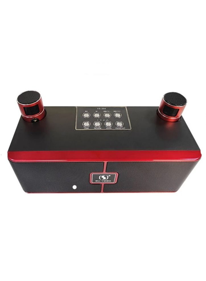 SU.YOSD Upgraded Version Of Wireless Microphone Family Karaoke Bluetooth Speaker Portable Outdoor Subwoofer Support TF Card YS-204 - Image 1