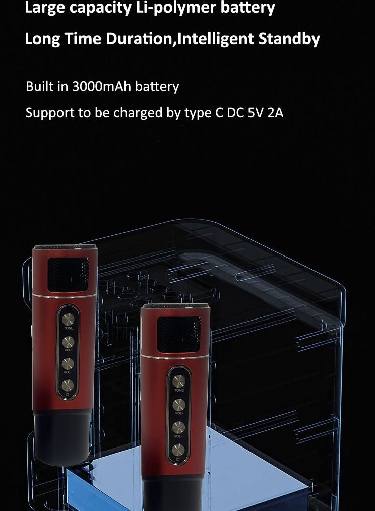 SU.YOSD Upgraded Version Of Wireless Microphone Family Karaoke Bluetooth Speaker Portable Outdoor Subwoofer Support TF Card YS-204 - Image 3