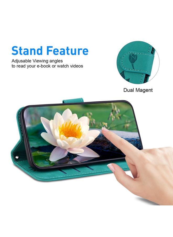 erorex Case For OPPO K12x Lotus Embossed Leather Phone Case  - Image 5