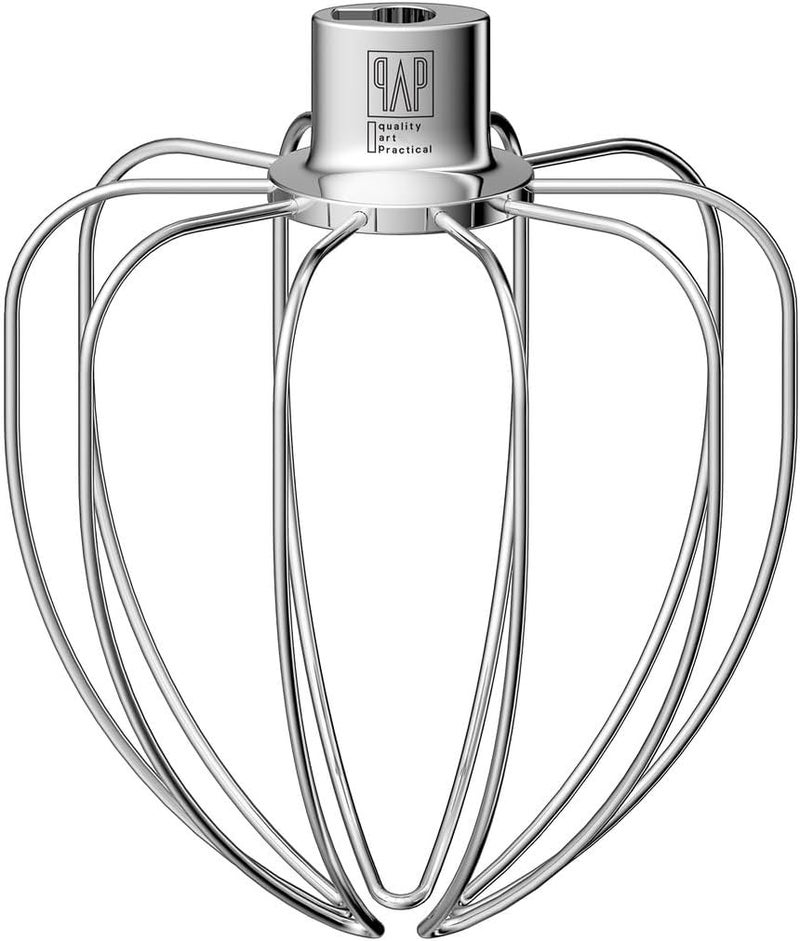 qAp quality art Practical Heavy Duty Whisk Attachment for KitchenAid 5Plus-6QT Bowl-Lift Stand Mixers- Extra Thick Stainless Steel Wire Whip for Fast Whipping, Perfect for Large Batches, Dishwasher Safe - Image 1