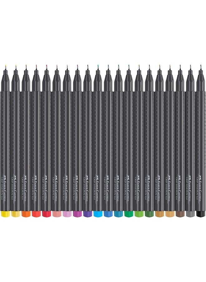 FABER-CASTELL - Grip Finepen Wallet Of 20 - Image 1