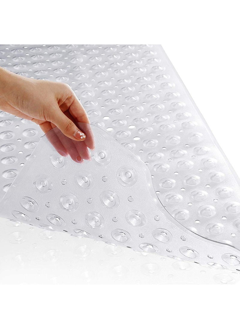 Lifekrafts Lifekrafts Anti-Slip Bathroom Shower Mat for Shower Area (Transparent, 100x40 cm)  - Image 1
