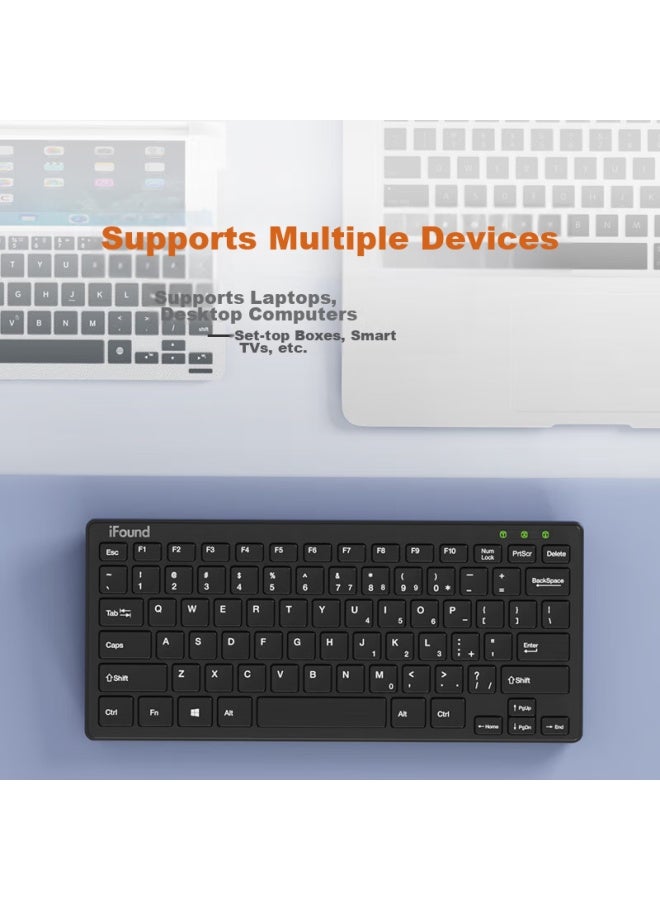 Ifound W226 Wireless Keyboard , Portable Office External Ultra-thin Laptop Keyboard, Wireless Mini Compact Keyboard, Business Black - Image 3