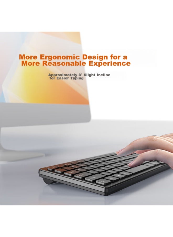 Ifound W226 Wireless Keyboard , Portable Office External Ultra-thin Laptop Keyboard, Wireless Mini Compact Keyboard, Business Black - Image 5