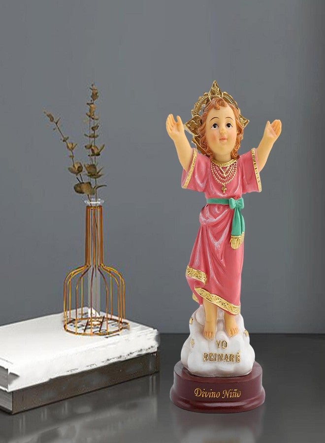 Deevoka Divino NiñO Estatua Jesus Table Top Divine Child Figure Catholic Decoration Figurine Religious Resin Crafts Gift, 5.43inchx1.65inchx2.48inch - Image 3