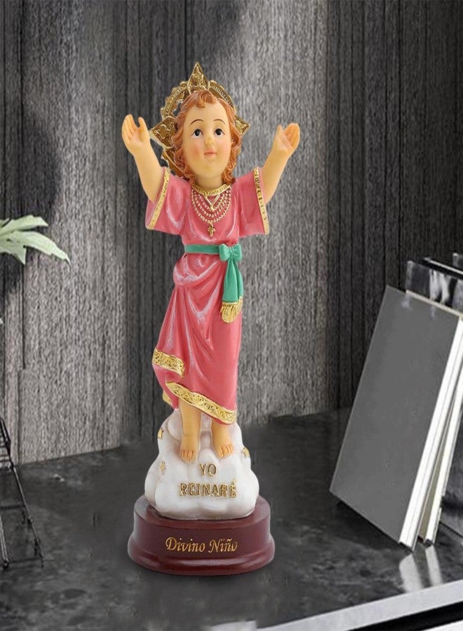 Deevoka Divino NiñO Estatua Jesus Table Top Divine Child Figure Catholic Decoration Figurine Religious Resin Crafts Gift, 5.43inchx1.65inchx2.48inch - Image 4