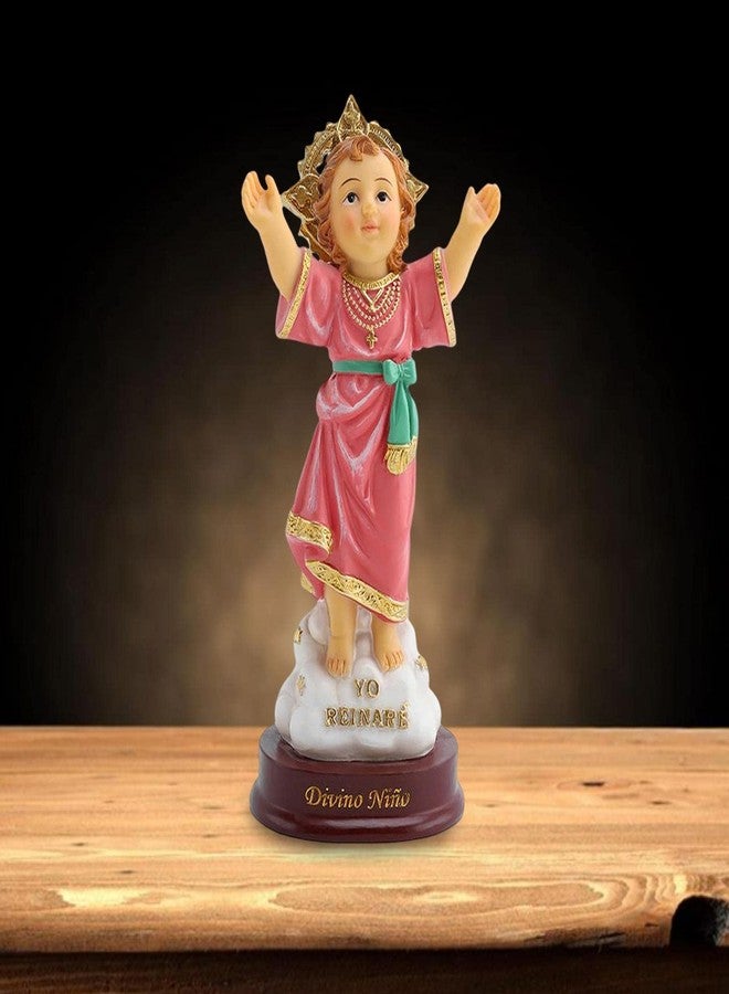 Deevoka Divino NiñO Estatua Jesus Table Top Divine Child Figure Catholic Decoration Figurine Religious Resin Crafts Gift, 5.43inchx1.65inchx2.48inch - Image 2